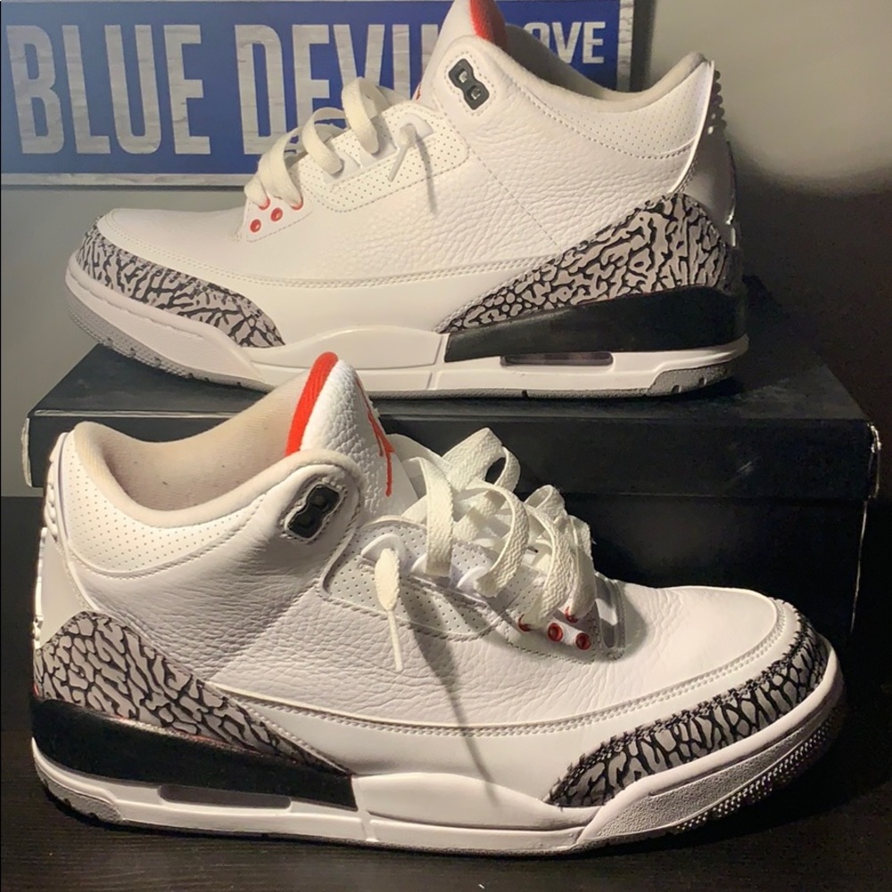 Jordan retro 3 Katrina white cement custom